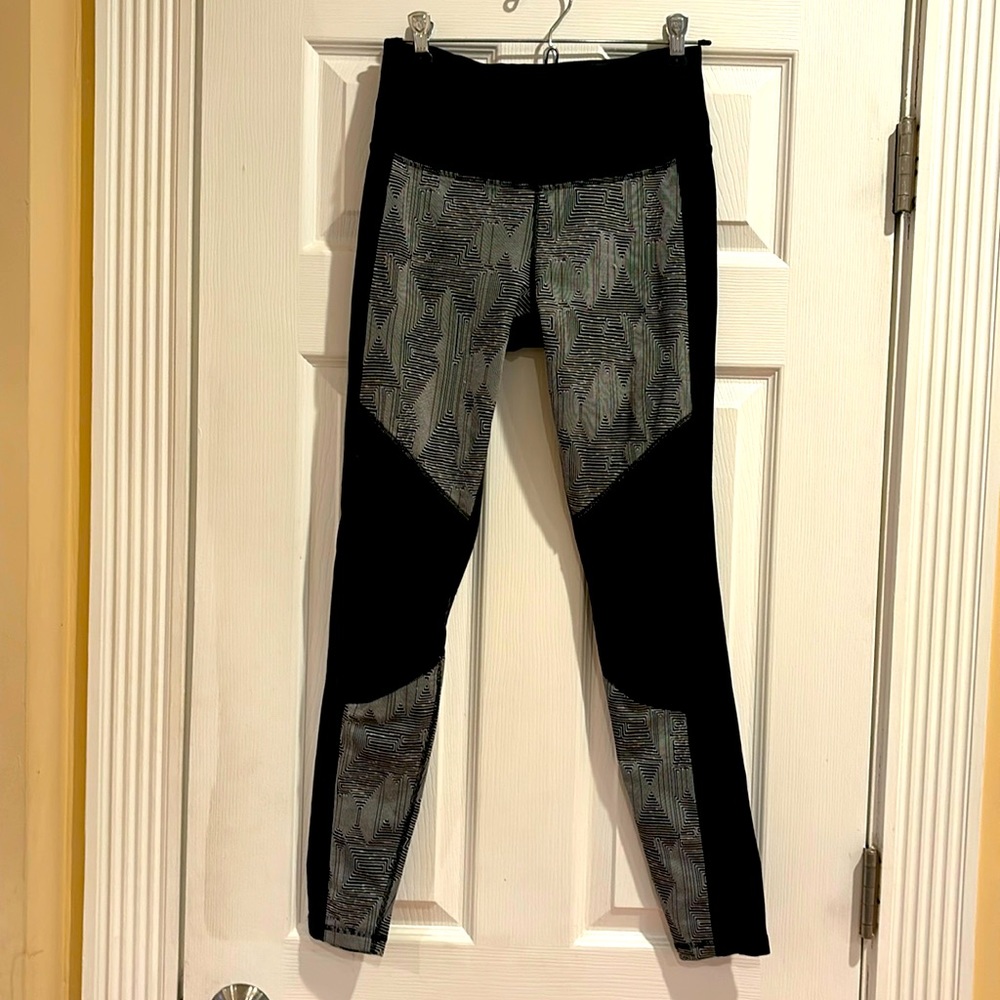 Manduka High-waisted Geometric Print Tights, Size S